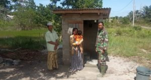 TMMD Ke 107 Kodim 0413/BKA Beri Bantuan Jamban ke Warga Desa Deniang