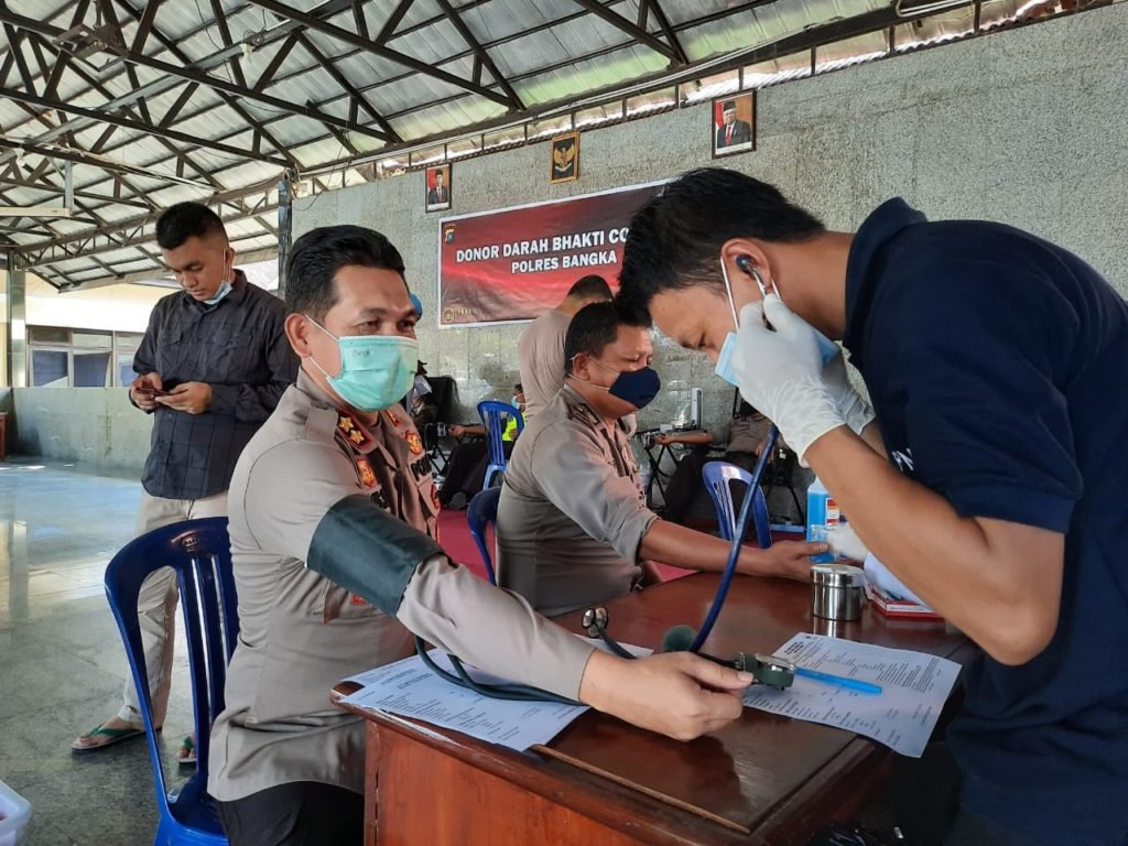 Kerahkan 70 Personel, Kapolres Bangka Imbau Masyarakat tak Takut Donor Darah
