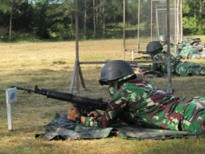 Korem 045/Gaya Gelar Latihan Menembak