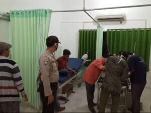 Tabrakan Dua Motor di Desa Sekar Biru Satu Korban Dilarikan ke Rumah Sakit