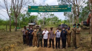 Dandim 0431/Babar Buka Secara Langsung Kegiatan Pra TMMD ke -110 di Desa Air Limau