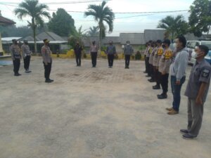 Wakapolres Pimpin Apel Pagi Personil Polsek Gerunggang