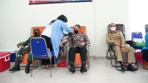 Sambut Hut Bhayangkara ke 75, Polres Pangkalpinang Gelar Donor Darah