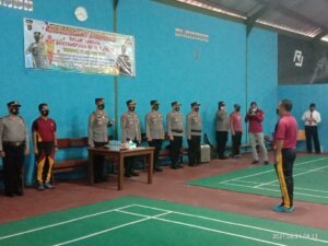 Kapolres Pangkalpinang Buka Kompetisi Badminton Dalam Rangka HUT Bhayangkara ke 75