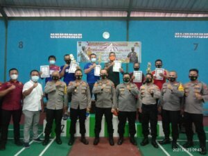 Polsek Pangkalan Baru FC Juara Turnamen Badminton Bhayangkara Ke 75