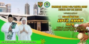 Dandim 0431/Babar Sampaikan Ucapan Selamat Hari Raya Idul Adha 10 Dzulhijjah 1442 Hijriyah