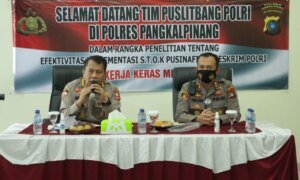 Polres Pangkalpinang Terima Kunjungan Tim dari Puslitbang Polri