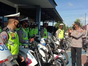 Kapolres Cek Ranmor Dinas Satuan Sabhara Dan Satuan Lalu Lintas Polres Pangkalpinang
