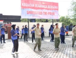 Jalin Sinergitas, TNI Polri Kota Panglalpinang Gelar Olahraga Bersama.