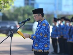 Upacara Peringatan HUT KORPRI ke 51, Bupati Bangka Tengah Sampaikan Amanat Presiden RI