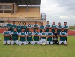 Tandang ke Pemkab Babar, 2 Tim Sepakbola Sekda Bangka Menang Telak 2:0