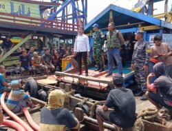 Sat Polairud Polres Basel Bersama Timgab Lakukan Penertiban Terhadap Penambang Tanpa SPK di Laut Bagger Toboali