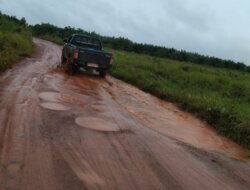 Miris, Kondisi Jalan Pijal Melayu Menuju Pantai Kubu Hancur Luluh Lantah, Ketua RT Herman: Berharap Adanya Kepedulian Dari Pengusaha Sawit Yang Melintas