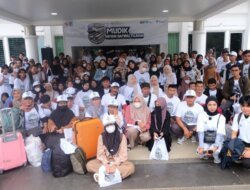 Rombongan Terakhir Dilepas Menuju Pulau Bangka, Ratusan Pemudik Nikmati Mudik Aman Sampai Tujuan Bersama PT Timah 