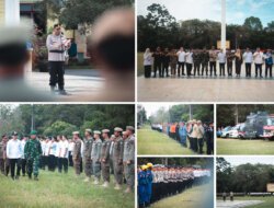 Bangka Tengah Siaga Hadapi Cuaca Ekstrem, Pemkab dan Polres Gelar Apel Kesiapsiagaan Hidrometeorologi 2025