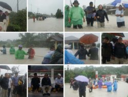 Banjir Terjang Lubuk Besar, Bupati Bangka Tengah Langsung Turun Tangan