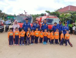 Edukasi Sejak Dini, Damkar Bangka Selatan Kenalkan Profesi dan Simulasi Pemadaman di TK Negeri 1 Pembina Toboali