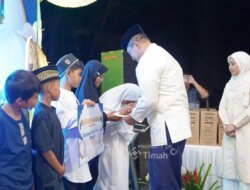 Senyum Nazwa di Safari Ramadan, PT TIMAH Berbagi Kebahagiaan Bersama Anak Yatim dan Piatu di Kabupaten Bangka 