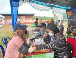TNI AL Wujudkan Masyarakat Sehat, Lanal Babel Gelar Bakti Kesehatan dan Baksos di Sungailiat