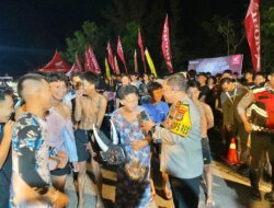 Humanis, Momen Kapolres Bangka Selatan Canda Gurau Bersama Peserta Lari Malam