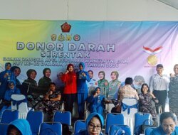 Wujud Kepedulian Sesama, Lanal Babel dan Jalasenastri Sukseskan Aksi Kemanusiaan Donor Darah