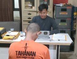 ​Tim Macan Selatan Bekuk ED, Pelaku Pencurian Handphone Milik Pengunjung Pasar Toboali