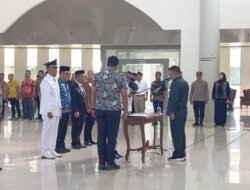 Penyegaran Birokrasi, Bupati Riza Herdavid Lantik 114 Pejabat dan Pisahkan Dinas Perikanan Basel
